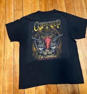 Cowboy Up Western Graphic T-Shirt 'You Tell Em I'm Comin & Hell's Comin With Me'